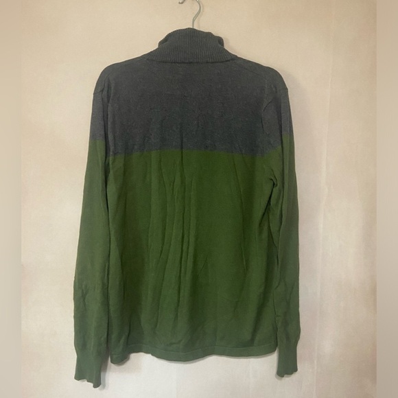 The North Face EUC color block 1/4 zip wool blend two tone sweater size L men's - Picture 4 of 6